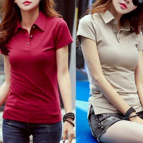 kirahosi 지디 5 여성 카라 반팔 티셔츠 여름 반팔티 예쁜 여자 카라티 352 CRxqj9y 리뷰 후기