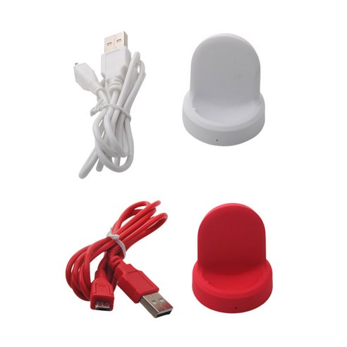 삼성 S3 클래식 프론티어 충전기 라인을 위한 USB 케이블로 2 개 조각 충전 도크 요람, 흰색과 빨간색, 설명, 플라스틱