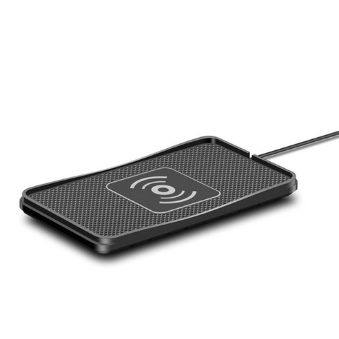AFBEST 무선 차량용 충전기 10W 7.5W 5W QI 충전 독 패드 빠른 전화 iPhone Samsung 용 미끄럼 방지, 검정