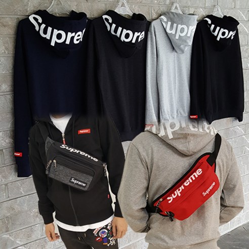 기모원단!!!!슈프림 후드집업 커플룩 데일리룩 간절기용집업 리뷰 후기