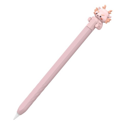 아하스타일 애플 펜슬 2세대 Apple Pencil 2gen 실리콘 드래곤 캐릭터 케이스, 1개, 핑크