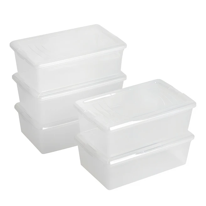 아이리스 심플 리빙박스 M, 투명, 5개