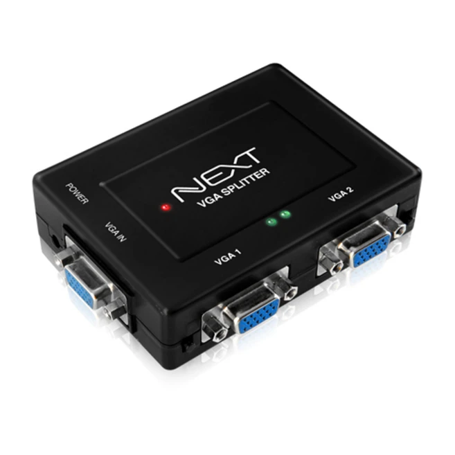 NEXT 2502VSP 1:2 VGA 모니터분배기(모니터 on/off 개별스위치 적용모델), 1개