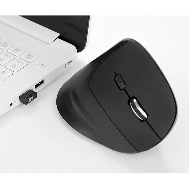 코시 버티컬 컴피 무선 마우스 M3163WL, 블랙