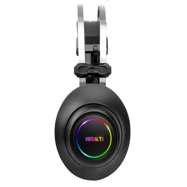 앱코 HACKER 가상 7.1 RGB 진동 노이즈 캔슬링 마이크 3D 초경량 게이밍 헤드셋, N550 ENC, 블랙