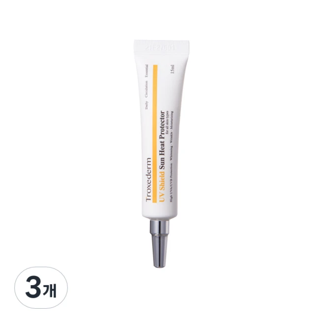 트록세덤 유브이 쉴드 선 히트 프로텍터 SPF 50+ PA++++, 15ml, 3개