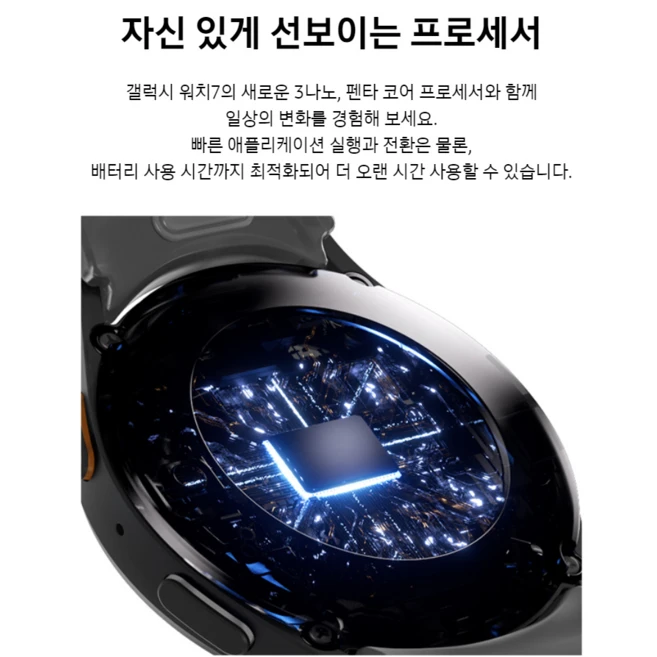 삼성전자 갤럭시워치7, 실버, 44mm, GPS + 블루투스