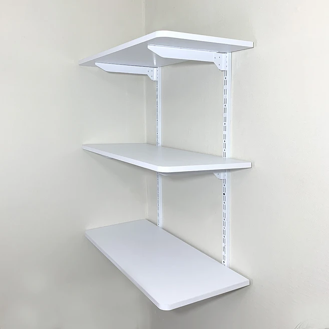 하드웰 철제 시스템 벽선반, 화이트, 3단