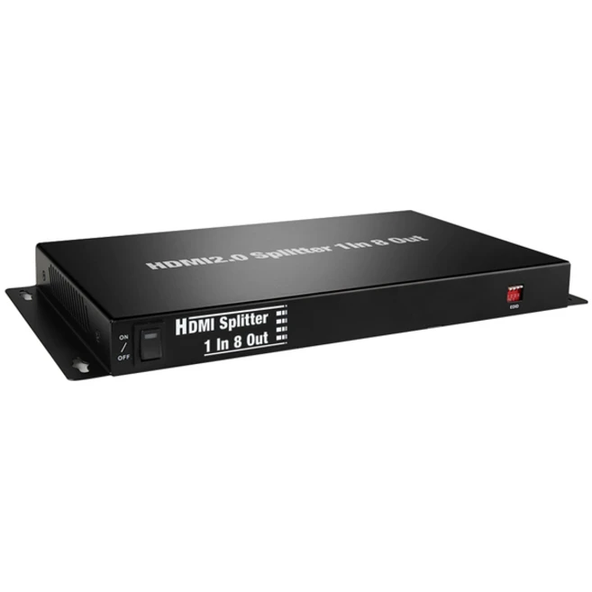넥스트 4K HDMI 2.0 1대8 모니터분배기 NEXT-408SP4K60, 혼합색상, 1개