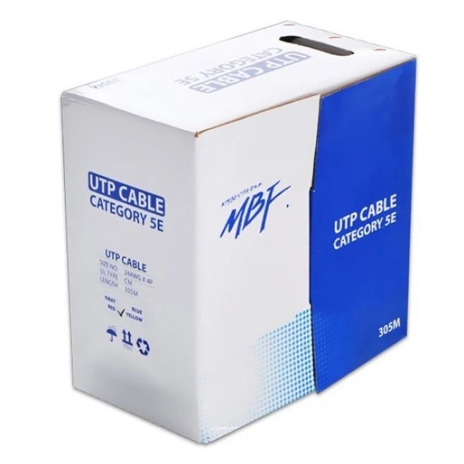 엠비에프 Category 5e UTP 랜케이블 305m, 블루(MBF-C5E305B), 1개