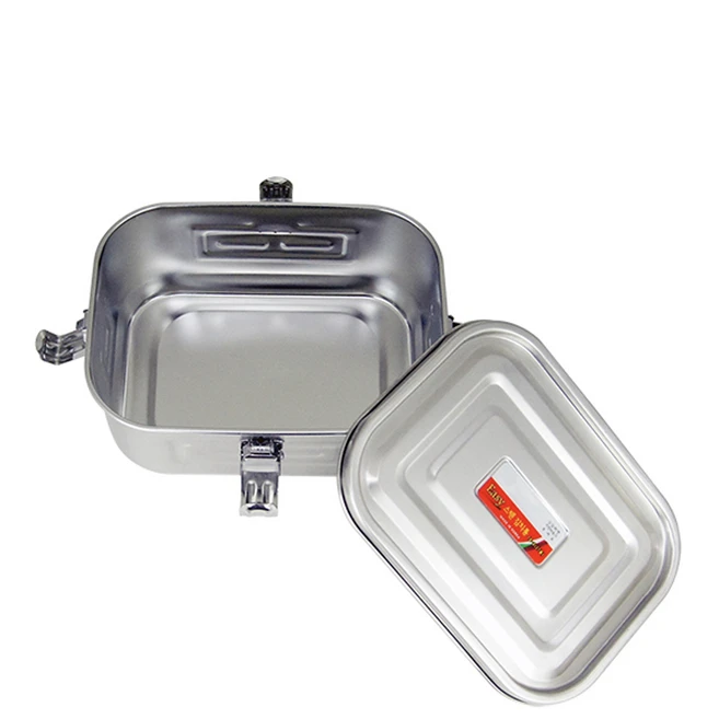 키친아트 무광택 이지 스텐 사각 김치통, 3L, 1개