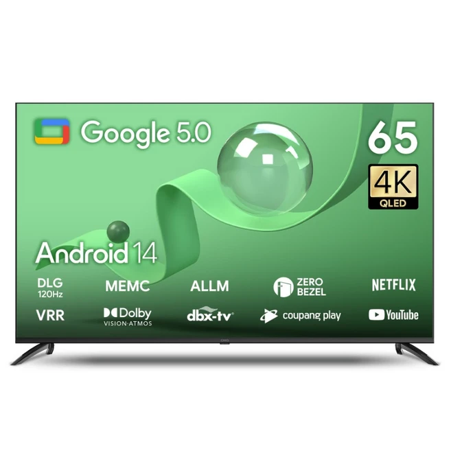 더함 4K UHD QLED DLG 돌비 AI 스마트 TV, UA651QLED Google5.0 120Hz 2025, 방문설치, 스탠드형, 165cm(65인치)