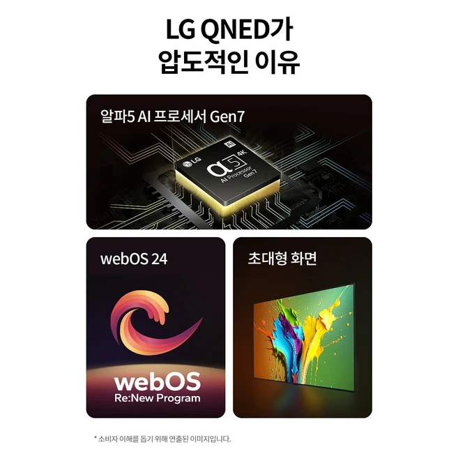 LG전자 4K UHD LED QNED TV, 217cm(86인치), 86QNED65TBA, 벽걸이형, 방문설치