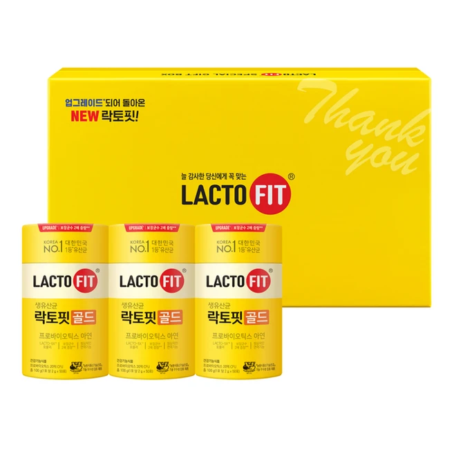 락토핏 골드 유산균 선물세트, 100g, 3개