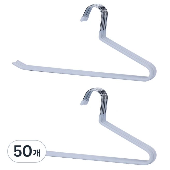 진심감성 논슬립 바지걸이, 화이트, 50개