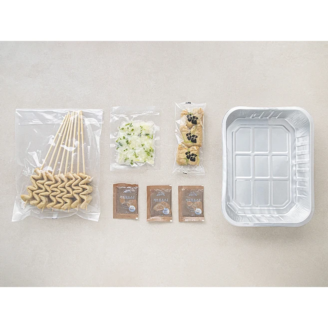 고래사어묵 바로 끓여먹는 꼬치어묵전골 & 유부주머니 2~3인분 (냉동), 520g, 1개