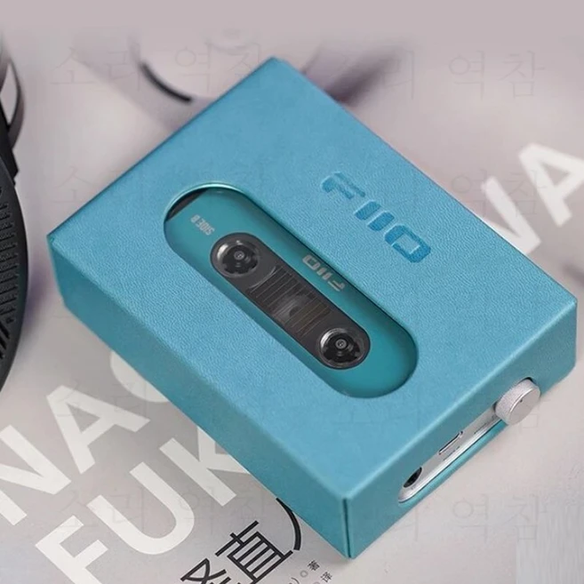 라디오 FiiO CP13 휴대용 스테레오 카세트 플레이어, 검정과 청색 가죽 커버