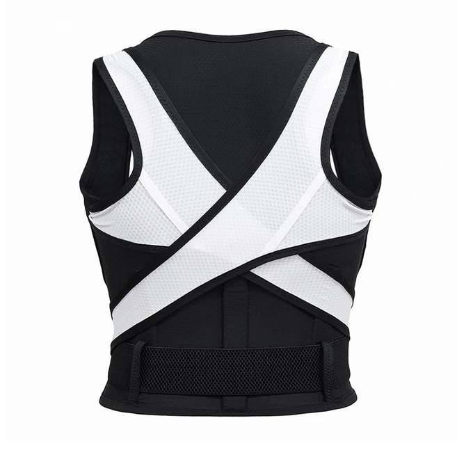 상상공간 심리스 바른자세 어깨밴드 바른 자세밴드, 화이트/XXL, 1개