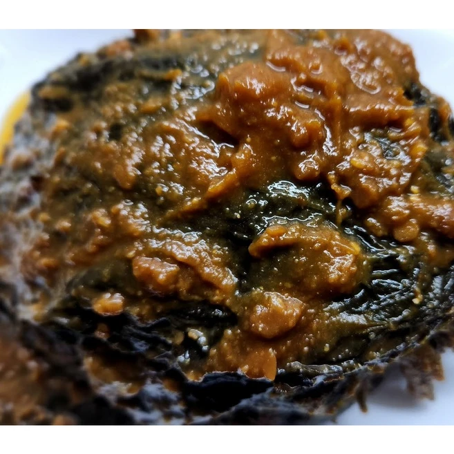 구수한 깻잎향 반찬단지 된장깻잎 절임 간편 집반찬 장아찌, 2개, 500g