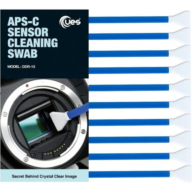 소니 니콘 캐논 CCD CMOS 센서와 호환 반사 미러리스 디지털 카메라용 UES DDR15 APS-C 센서 청소용 면봉면봉 10개, 소니 니콘 캐논 CCD CMOS 센서와 호환 반사 미러
