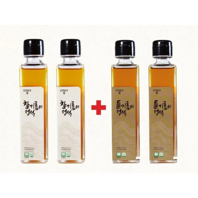 우리농가수 참기름의 정석 국산 참기름들기름 세트 150ml X 4병, 4개