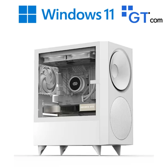 지티컴 인테리어 컨셉 디자인 화이트 PC 본체 라이젠 인텔 RTX4060 RTX4070, 컨셉 PC 2번