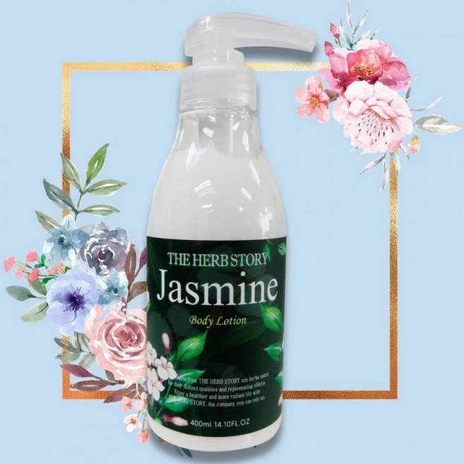 더허브스토리 보습 바디로션 자스민, 400ml, 1개