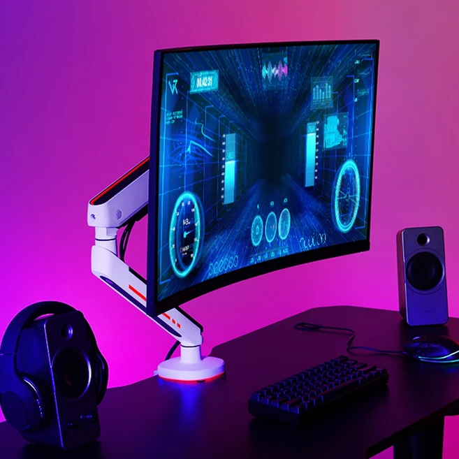 카멜마운트 RGB모니터거치대 HMA-2 LED라이팅, 기본, 1개