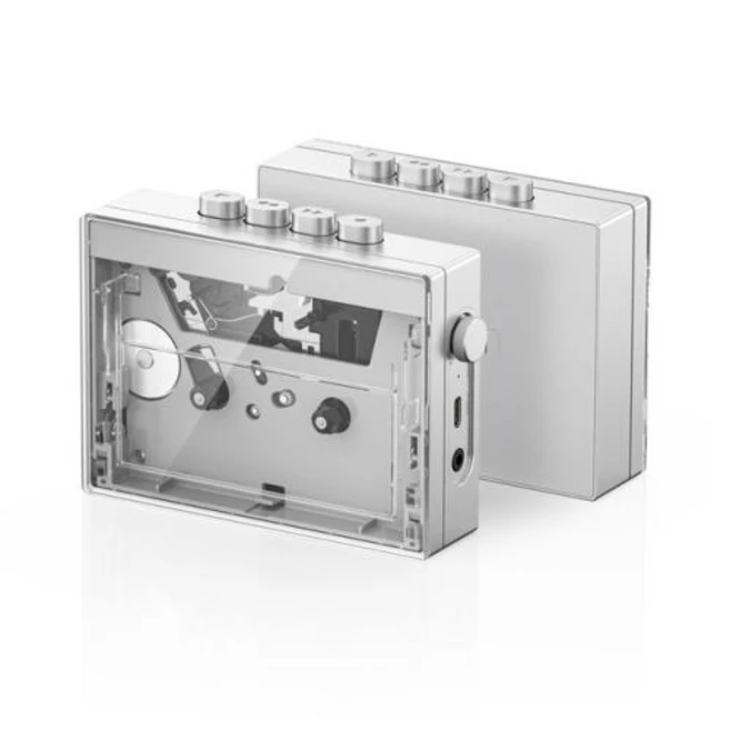 카세트플레이어 카세트테이프 FiiO CP13 휴대용 스테레오 카세트 플레이어, 5) Transparent, Transparent