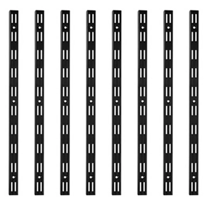 아이베란다 찬넬 철선반 앵글 벽 수납, 01.찬넬기둥 500mm, 8개, 블랙