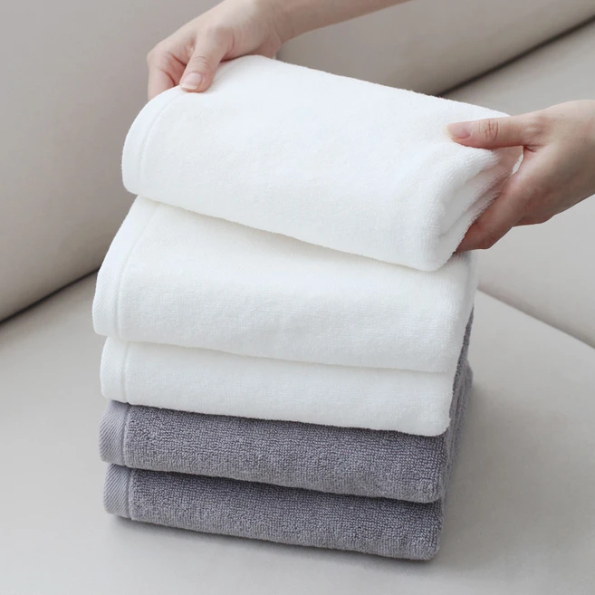 타월톡톡 호텔 고급 수건 30수 140g, 그레이, 10개