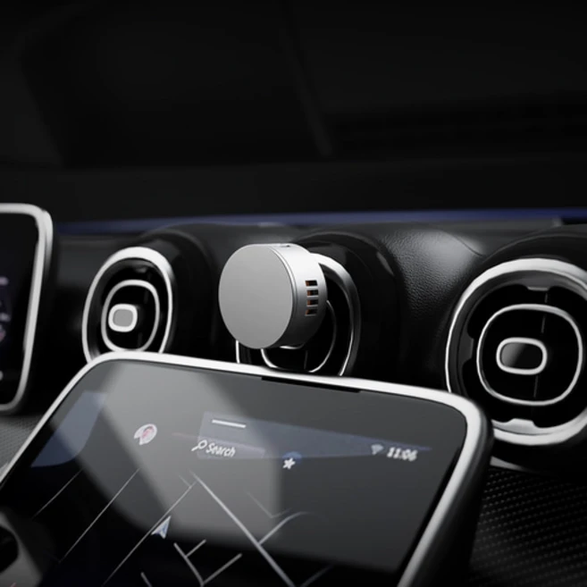 타이거다즐러 수퍼심플 차량용 방향제 자동차 디퓨저, 진그레이, 클린코튼, 1개