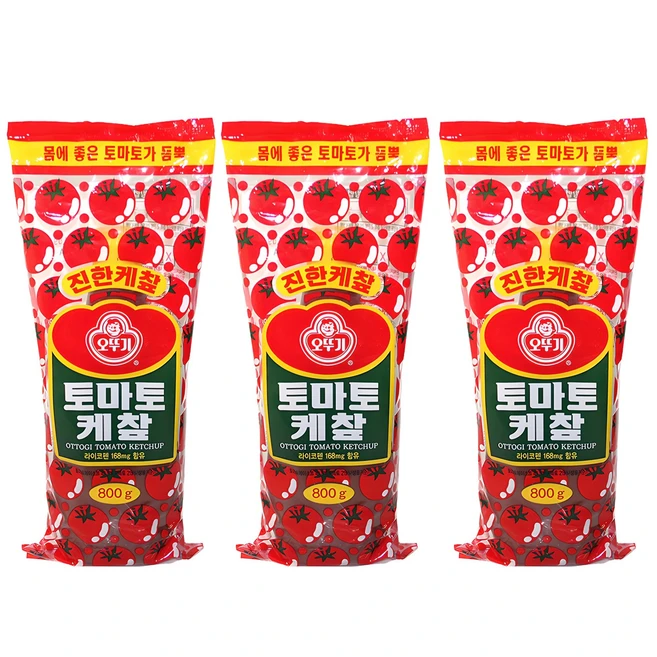 오뚜기 토마토 케챂, 800g, 3개