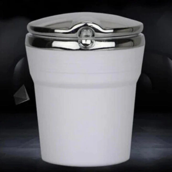 자동차 스타일링 담배 재떨이 LED 램프 포함 포드 C-MAX 엣지 익스플로러 EXPEDITION EVOS START, 03 White, 1개