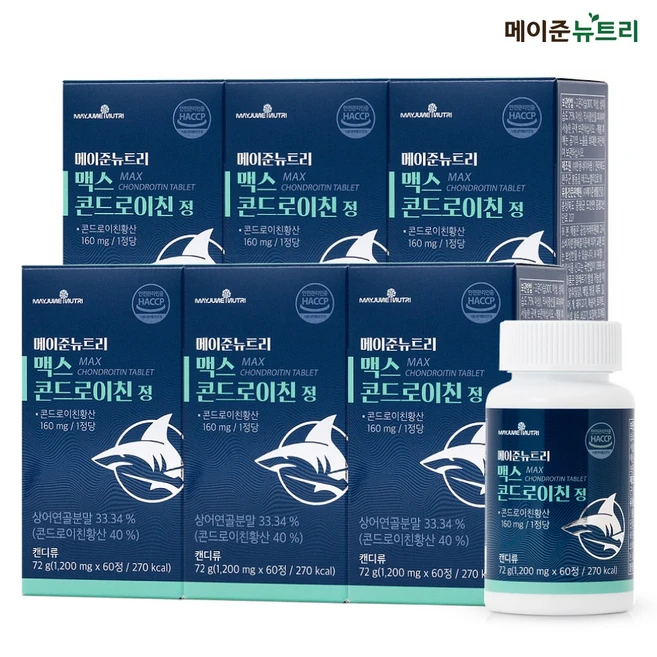 [유통기한임박] 메이준뉴트리 맥스 콘드로이친 정, 6개, 60정