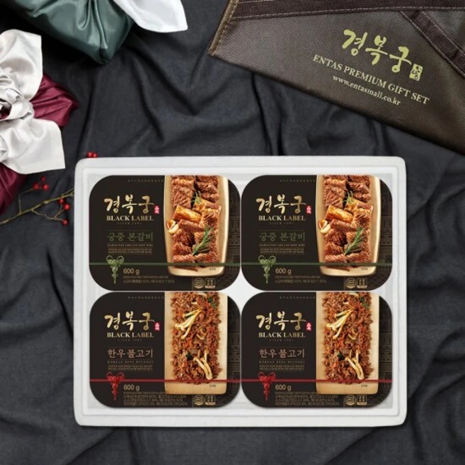 경복궁 한우불고기 2팩+궁중본갈비 2팩 보냉포장 특대 선물세트, 1개, 600g