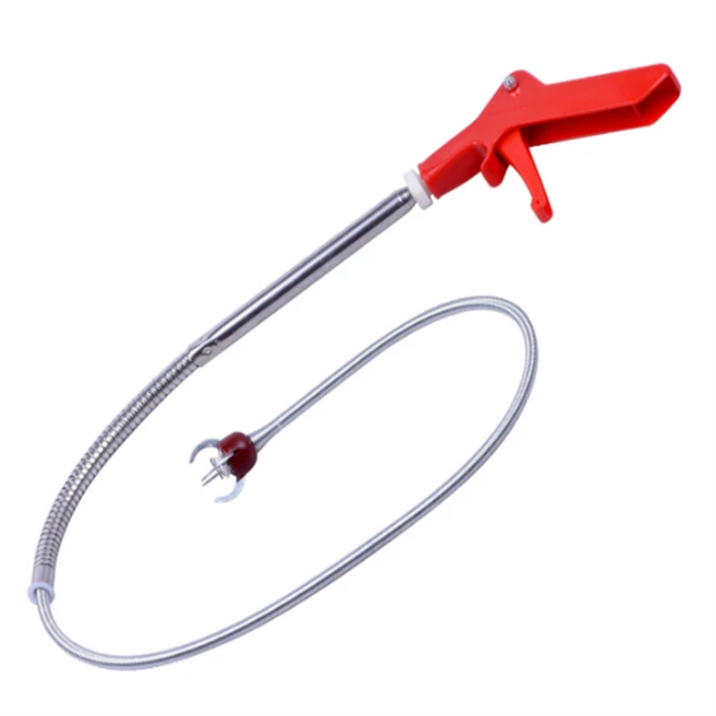 하수구 집게 소통기 집게 변기 휴지 공구 만능 배관 화장실 막힘 가정용, 단일옵션 × 1개