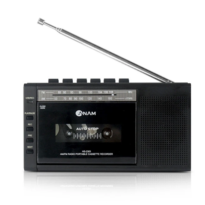 아남A37 블랙 카세트 녹음기 플레이어 MP3 라디오, 본품1개, 본상품선택, 본상품선택