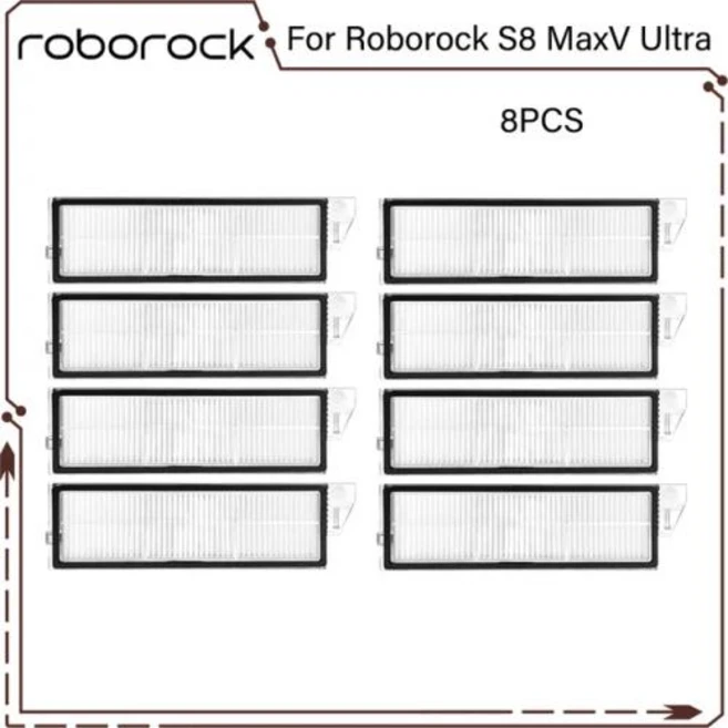 교체용 메인 사이드 브러시 걸레 천 HEPA 필터 먼지 봉투 액세서리 Roborock S8 MaxV Ultra 로봇 진공 예비 부품, 8PCS