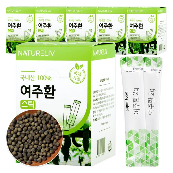 국내산 100% 여주환 스틱 농약 잔류 검사 완료 먹기좋은 작은환, 60g, 6개