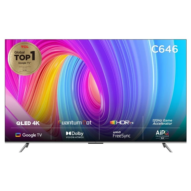 TCL TV 55인치 4K QLED 안드로이드11 티비, 스탠드형