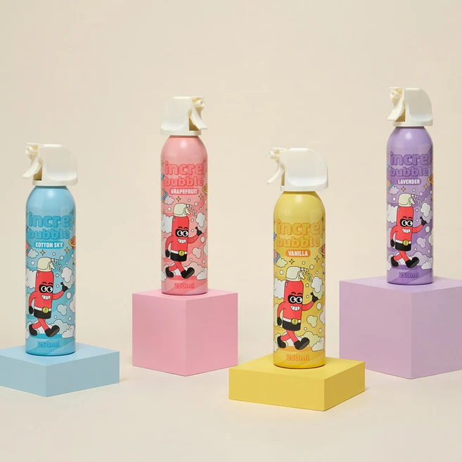 따블리에 인크레버블 유아 버블클렌저 바디클렌저 버블폼 거품목욕 250ml 4종, 1L, 1세트