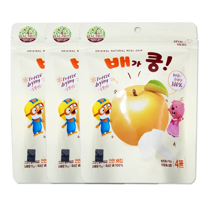 뽀로로 배가 쿵 천연 과일칩 15g, 배, 3개