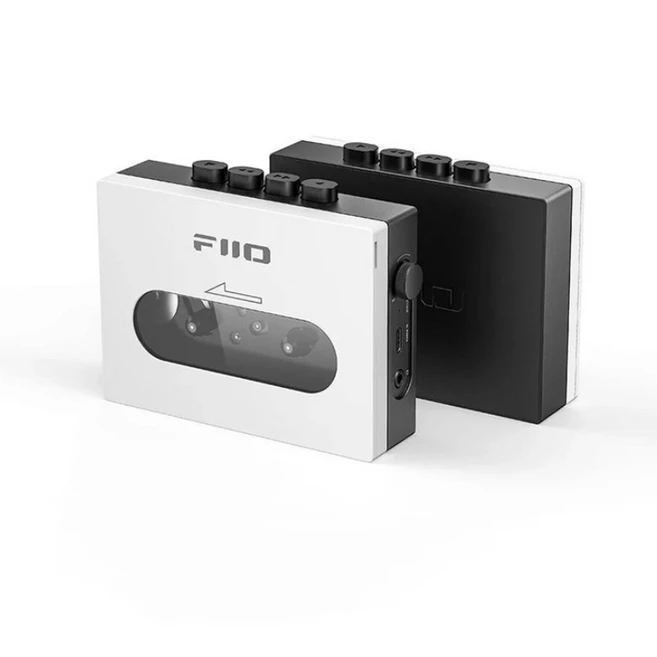 라디오 FiiO CP13 휴대용 스테레오 카세트 플레이어, 흑백과 가죽 커버