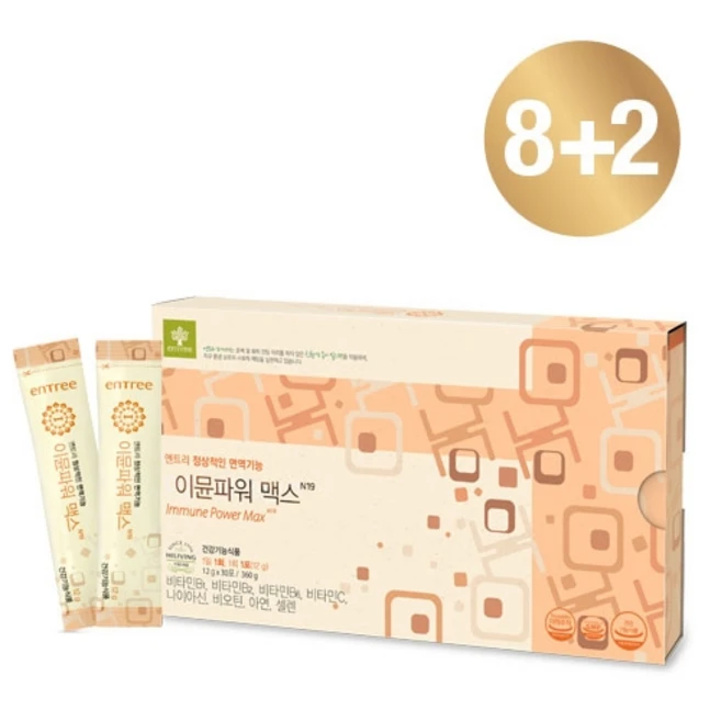 엔트리 이뮨파워 맥스 8+2 / 비타민쥬스 에너지쥬스 하이리빙, 360g, 10개