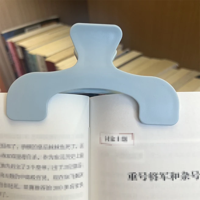 [더알파/북클립] 12cm 대형 투명 책고정집게 북스토퍼 1P, 1개, 파란색