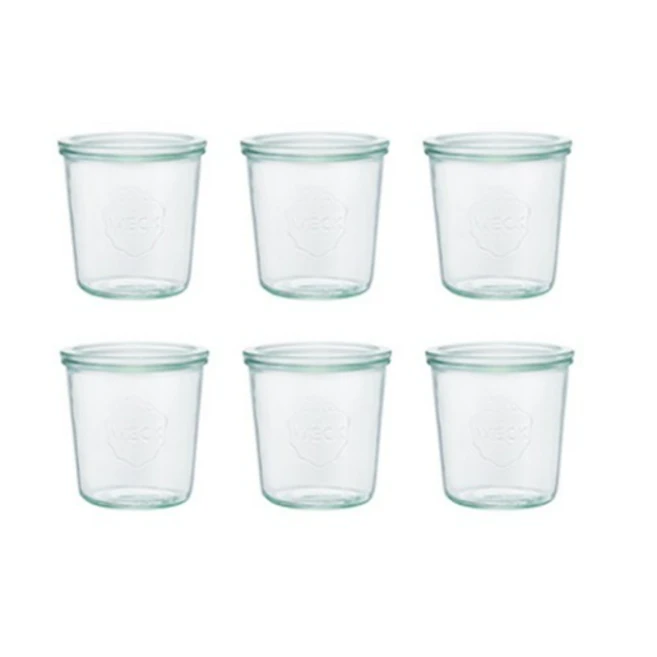 WECK 몰드형 유리용기, 580ml, 6개