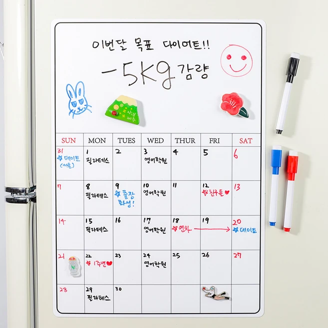 스브링 만사오케이 자석 냉장고메모보드