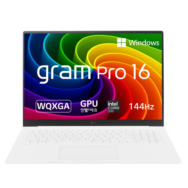 LG전자 2024 그램 Pro 16 코어Ultra5 인텔 Arc, 에센스 화이트, 512GB, 16GB, WIN11 Home, 16Z90SP-GA5HK