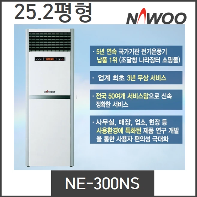 나우이엘 전기온풍기 중.대형 NE-300NS